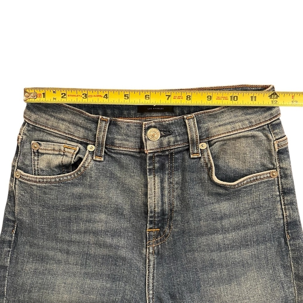 7 FOR ALL MANKIND High Waist Slim Kick Destroyed Hem Luxury Jeans Size 25 - Picture 15 of 16